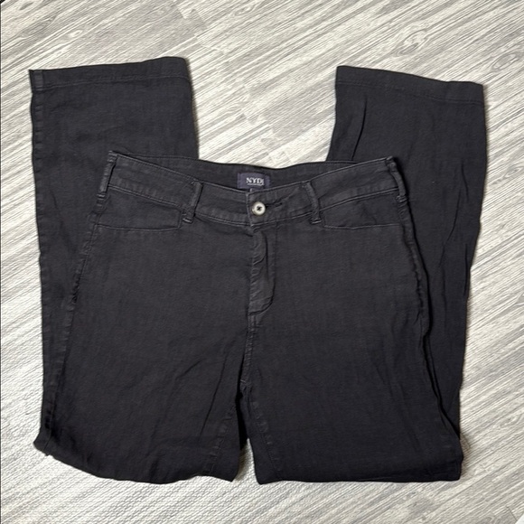 NYDJ Women's Charcoal Linen Pants Size 6 Petite - Picture 1 of 6